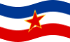 Static waving flag of Yugoslavia
