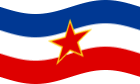 Static waving flag of Yugoslavia