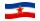 Waving flag of Yugoslavia