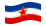 Waving flag of Yugoslavia