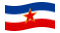 Waving flag of Yugoslavia
