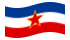 Waving flag of Yugoslavia