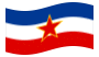 Waving flag of Yugoslavia