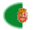 Oval vignette flag of Fuerteventura