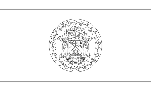 Outline of the flag of Belize to color
