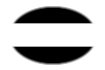 Oval vignette flag of West Prussia (Prussian Province)